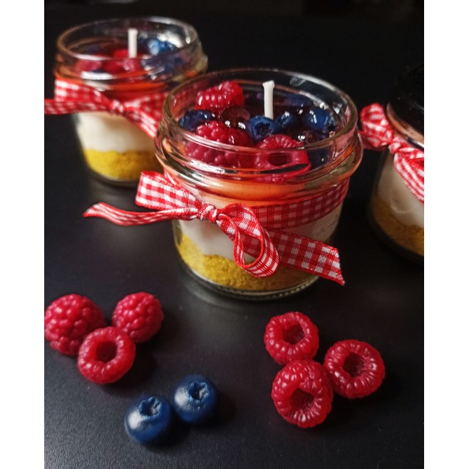Candle Cheesecake with Forest Fruits