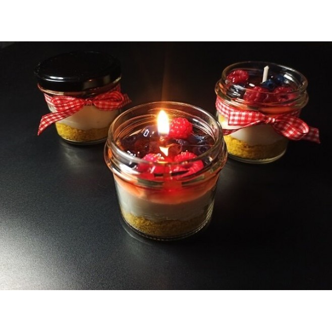 Candle Cheesecake with Forest Fruits