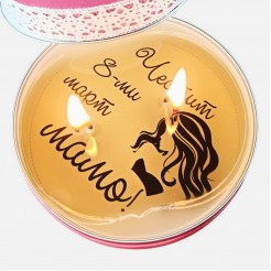 Personalized candle with a hidden wish for a lady