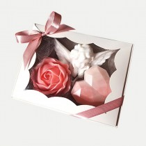 Подаръчна кутия сапунени Ангел, Диамантено сърце и Роза