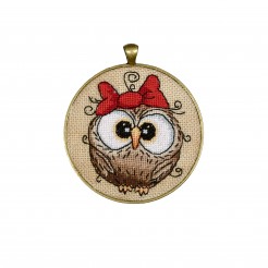 Embroidered Necklace <<Owl>> code GIVB200