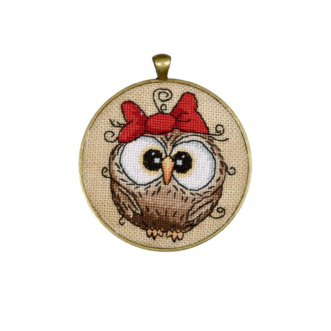 Embroidered Necklace <<Owl>> code GIVB200