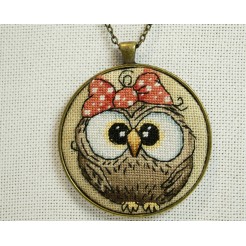 Embroidered Necklace <<Owl>> code GIVB200