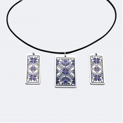 Boryana Blue Set with Bulgarian Motives