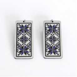 Earrings Boryana Blue with Bulgarian Motives