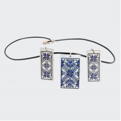 Boryana Blue Set with Bulgarian Motives