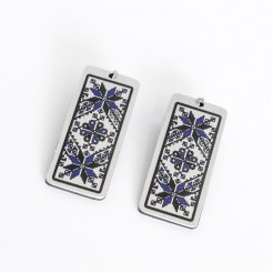 Earrings Boryana Blue with Bulgarian Motives