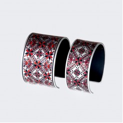 Bracelet with embroidery Boryana Red