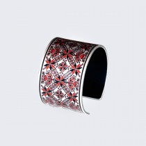 Bracelet with embroidery Boryana Red