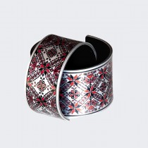 Bracelet with embroidery Boryana Red