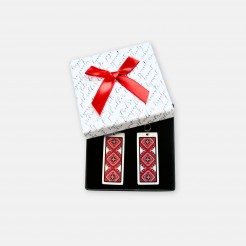 Galina Embroidered Earrings in Red