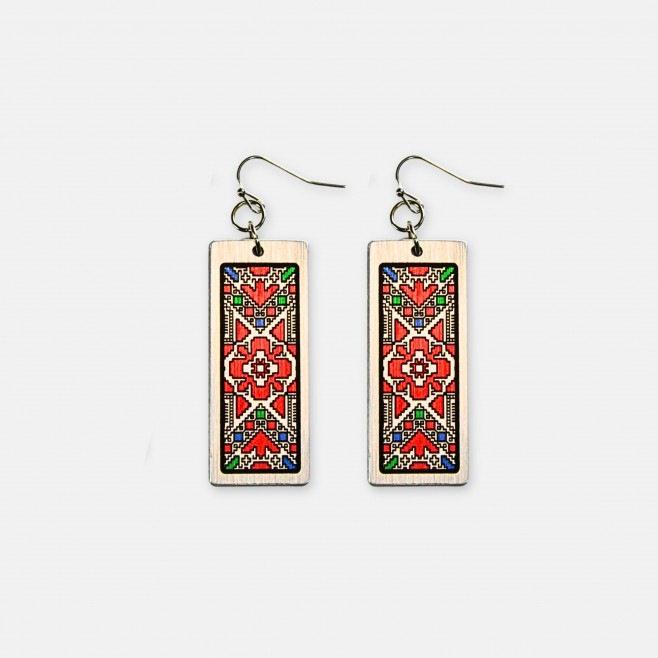 Rumyana Earrings with Bulgarian Embroidery