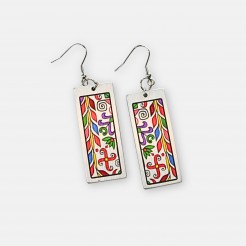 Zhivka Earrings with Bulgarian Embroidery