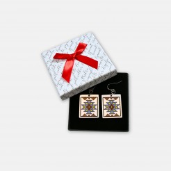 Darina Earrings with Bulgarian Embroidery