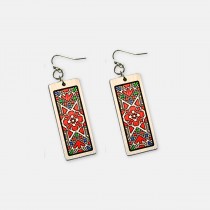 Rumyana Earrings with Bulgarian Embroidery