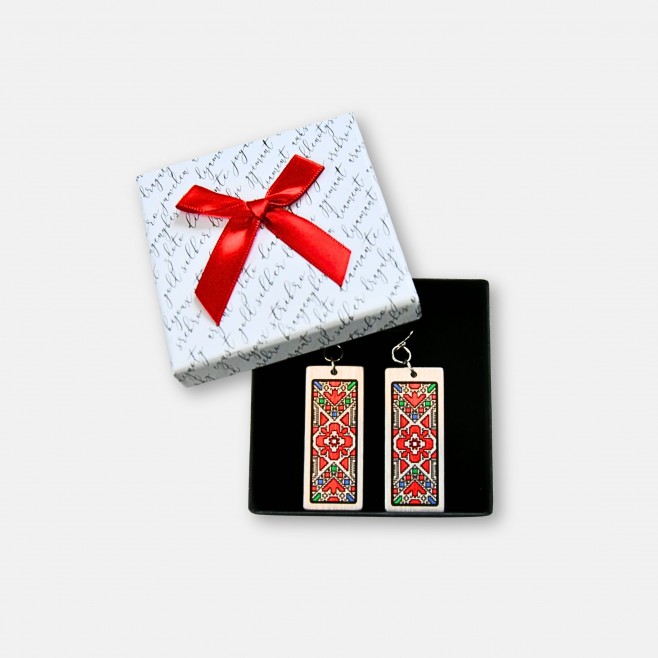 Rumyana Earrings with Bulgarian Embroidery