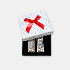 Tsvetelina Blue Earrings with Bulgarian Embroidery
