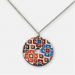 Round Necklace with Embroidery Kosara