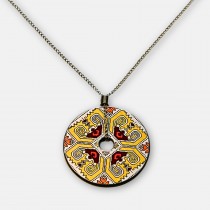 Round Necklace with Embroidery Zlatina
