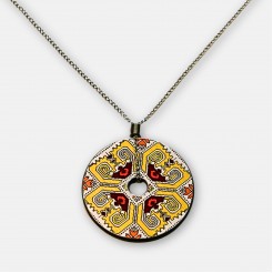 Round Necklace with Embroidery Zlatina