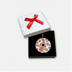 Round Necklace with Traditional Bulgarian Embroidery Rada