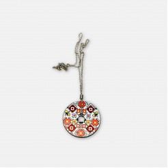 Round Necklace with Embroidery Rumyana