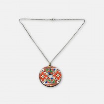 Round Necklace with Traditional Bulgarian Embroidery Yana