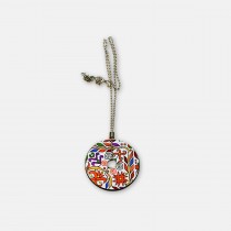Round Necklace with Traditional Bulgarian Embroidery Zhivka