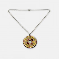 Round Necklace with Embroidery Zlatina