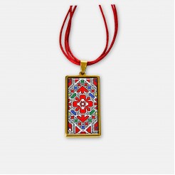 Gold-Plated Necklace with Bulgarian Embroidery Rumyana