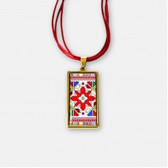 Gold-Plated Necklace with Bulgarian Embroidery Yana