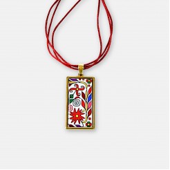 Gold-Plated Necklace with Bulgarian Embroidery Zhivka