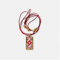 Gold-Plated Necklace with Bulgarian Embroidery Yana