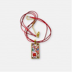 Gold-Plated Necklace with Bulgarian Embroidery Zhivka