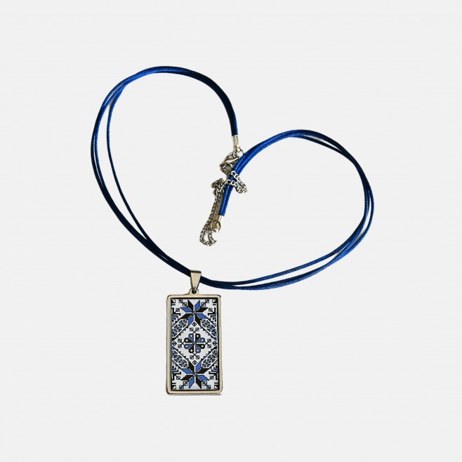 Necklace Boryana Blue with Bulgarian Motives