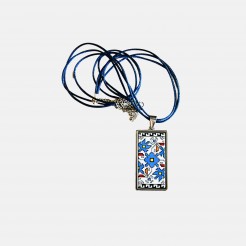 Necklace with Motif of Embroidery Cvetelina Blue