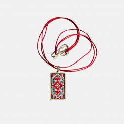 Gold-Plated Necklace with Bulgarian Embroidery Rumyana