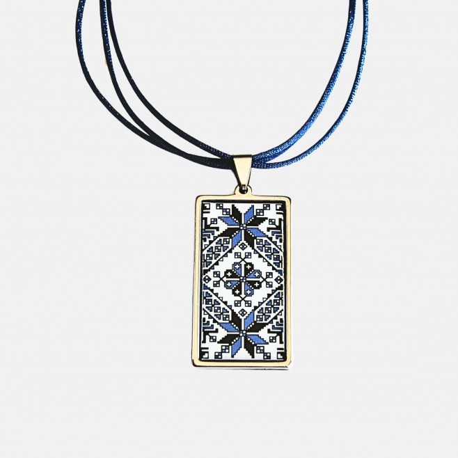 Necklace Boryana Blue with Bulgarian Motives