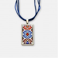 Necklace with Traditional Bulgarian Embroidery Kosara