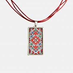 Gold-Plated Necklace with Bulgarian Embroidery Rumyana