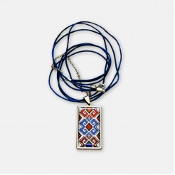 Necklace with Traditional Bulgarian Embroidery Kosara