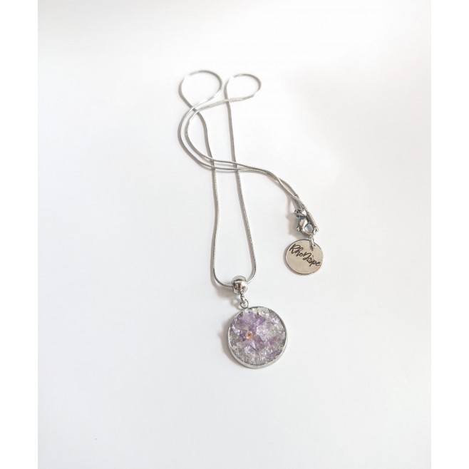 Necklace Intuition with Rhodope amethyst