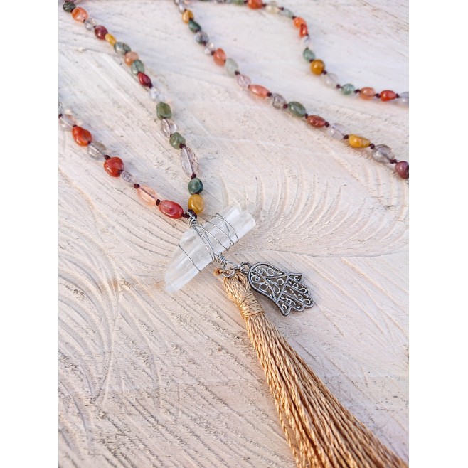 Quartz Necklace and Rhodope Mountain Crystal