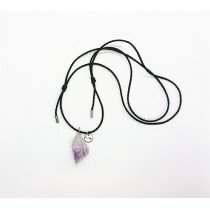 Necklace Intuition with Rhodope amethyst and pieces of pyrite