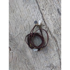 Rhodope amethyst bracelet, genuine leather