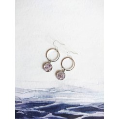 Earrings Infinity with Rhodope amethysts