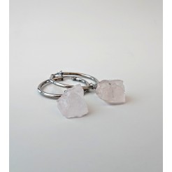 Earrings Love with Rhodope rose quartz