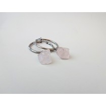 Earrings Love with Rhodope rose quartz