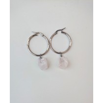 Earrings Love with Rhodope rose quartz