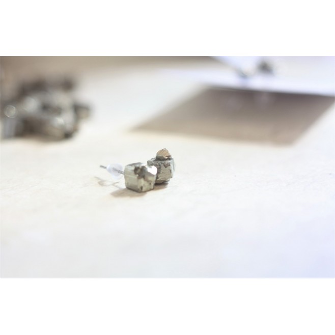 Earrings Wealth with Rhodope pyrite